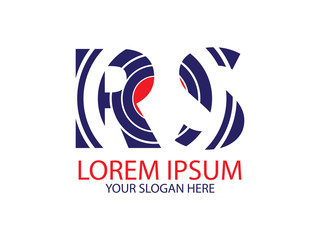 Fototapeta premium letter R and S logo circle line and combination