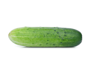 cucumber with slices isolated on white background