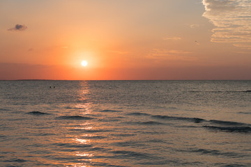 Obraz premium Holbox Beach Sunset Paradise Mexico 