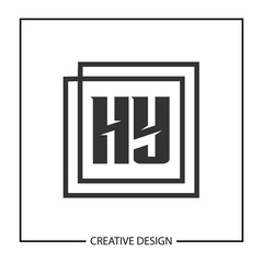Obraz premium Initial Letter HY Logo template Design Vector Illustration