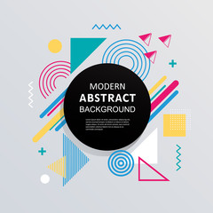 Vector of colorful modern simple abstract geometric pattern and background