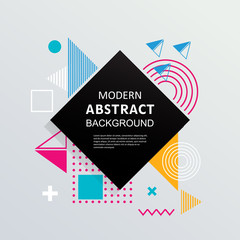 Vector of colorful modern simple abstract geometric pattern and background