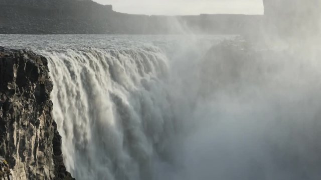 Gullfoss waterfall and tourists in Iceland