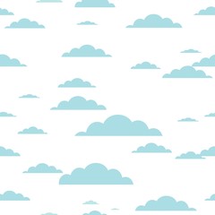Clouds background - seamless cloud texture vector illustration.