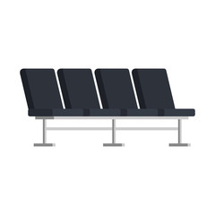 airport chairs place icon