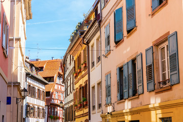 Fototapeta premium alley in the old town of Strasbourg, France