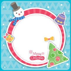 Christmas ornaments blue background