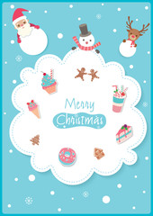 Christmas card with dessert