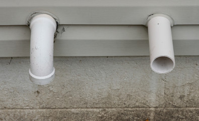 new furnace exhaust pipes have been installed