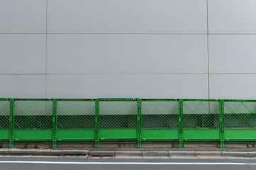 street wall background ,Industrial background, empty grunge urban street with warehouse brick wall