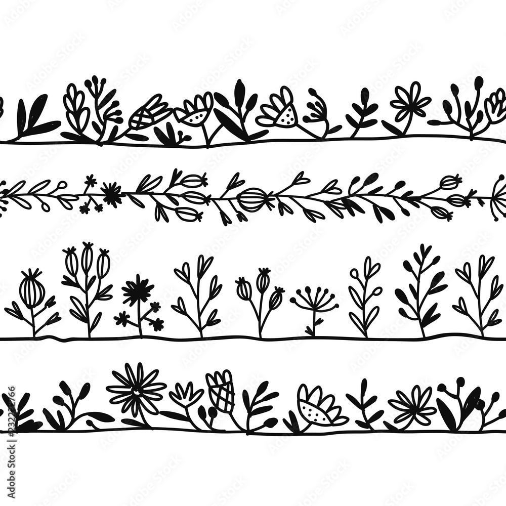 Poster herbs, seamless pattern for your design