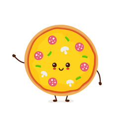 Cute smiling funny cute pizza