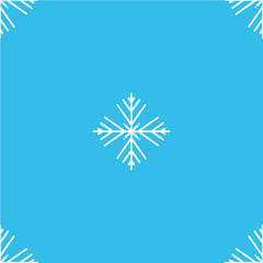 Vector illustration. Seamless pattern of Snowflakes. White Snowflakes on blue background.