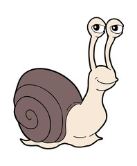 funny snail illustration