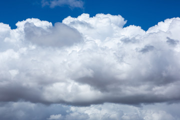 Blue skies and white fluffy clouds at Semaphore beach South Australia on 7th November 2018