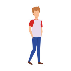 Fototapeta premium young man avatar character