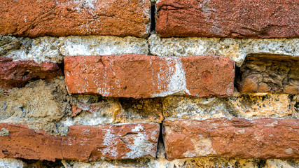  old red brick wall texture background