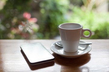 Hot espresso coffee cup