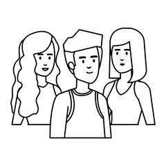 group of young people characters