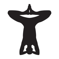 Man yoga silhouette. It can be used as - logo, pictogram, icon, infographic element. 