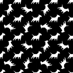 Seamless pattern with dogs. Endless texture can be used for wallpaper, pattern fills, web page background, surface textures.