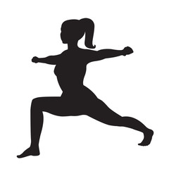 Girl yoga silhouette. It can be used as - logo, pictogram, icon, infographic element.