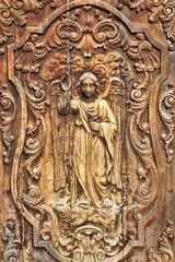 Door art of the Church of Barasain, Philippines