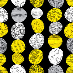 Vector seamless pattern with decorative stones.