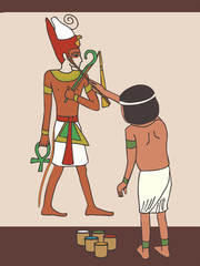 ancient egyptian artist at work