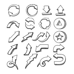 Hand drawn arrow vector collection - Arrow illustration