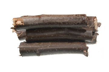 firewood isolated on white background