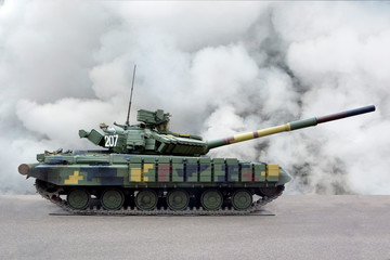 Military vehicles tank side view