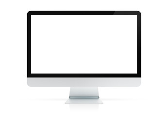 Modern computer monitor mockup isolated 3d rendering