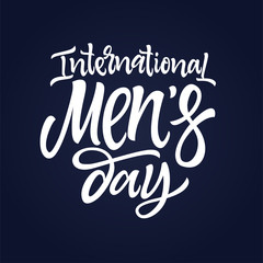 International Men Day - vector hand drawn brush pen lettering