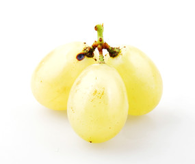 Close-Up Of Grapes Over White Background