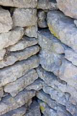 september 25 2018, Gordes France. Old traditional stone wall in historic village of Bories in Provence France.