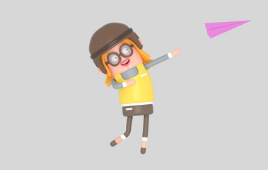 Happy Girl throwing paper plane.
Isolate. Easy automatic vectorization. Easy background remove. Easy color change. Easy combine. 