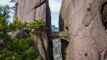 Keuken foto achterwand Huangshan Fairy bridge in Huangshan National Park. China