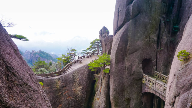 Fairy Bridge In Huangshan National Park. China