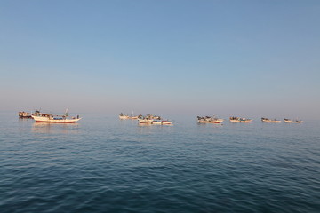 Traditional arabic fishing boats