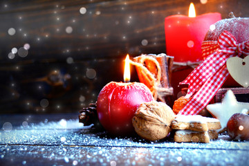 Weihnachten Kerzen Adventszeit  - Weihnachtskarte - besinnliche Weihnachtszeit 