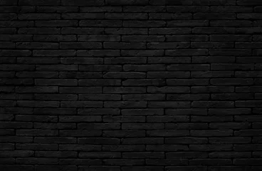 Papier Peint photo Pierres Vieille texture de mur de brique noire foncée avec un style vintage pour l& 39 arrière-plan et le travail d& 39 art de conception.