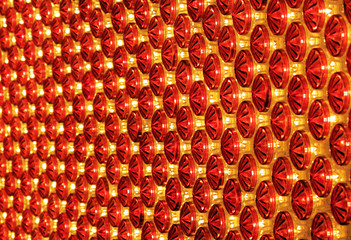 Red and orange fair lights.