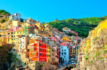 Riomaggiore is a village and comune in the province of La Spezia, Liguria, Cinque Terre Coast of northern Italy.