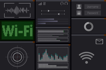 Obraz premium PC software with wi-fi.