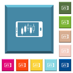 Mobile broker landscape mode white icons on edged square buttons