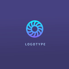 Emblem media, digital, marketing, seo, internet, web, app abstract sign. Vector abstract geometric logo design. Modern minimalistic dynamic., motion logotype template. Premium, logo trend design