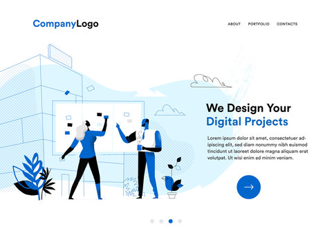 Digital agency homepage template