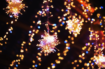 background with Christmas decoration and beautiful bokeh