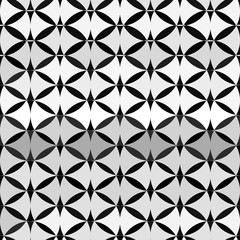 Obraz premium Rhombuses Abstract motif geometric background grid print, lattice, Vintage decoration trendy Textile print, web page fill. simple black and white background. Vector